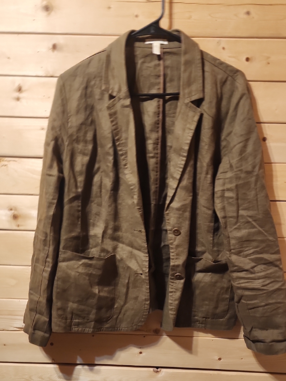 Womens Eileen Fisher Blazer Size Medium Organic Linen